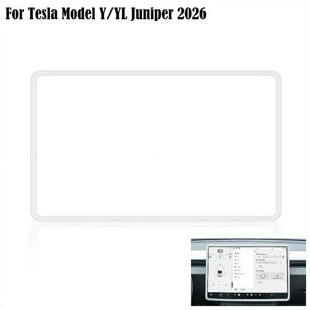 Für Tesla Model Y/YL Juniper 2026 Silikon-Schutzrahmen Kantenabdeckung Zentraler Kontrollbildschirm Navigationsdisplay-Schutzfolie – Detail 2
