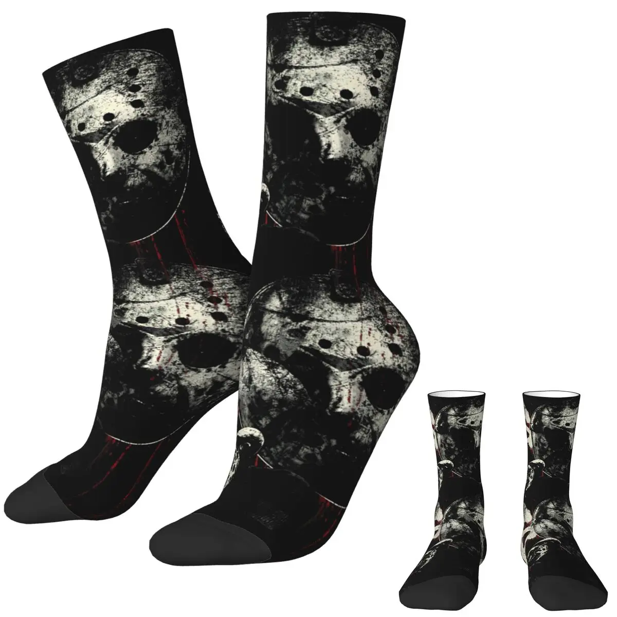 Elm Street Nightmare Socks F-Freddy K-Kruger Funny Stockings Men Breathable Outdoor Socks Winter Horror Design Non Slip Socks