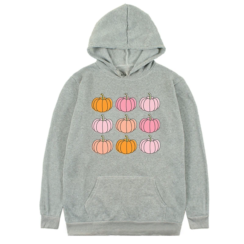 Pumpkin Sweatshirt Hoodie Fall Sweatshirt for Women Retro Halloween Clothes Thanksgiving Sweatshirt Harajuku m