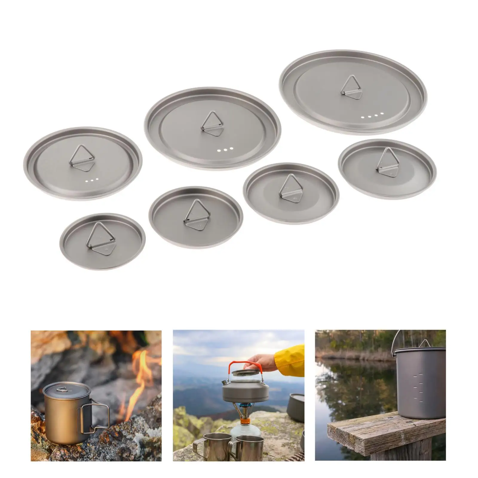 Tea Coffee Mug Lids Camping Pot Lid Grilling Climbing Titanium Water Cup Lid Swim Goggles Pool Beach Water Equipment