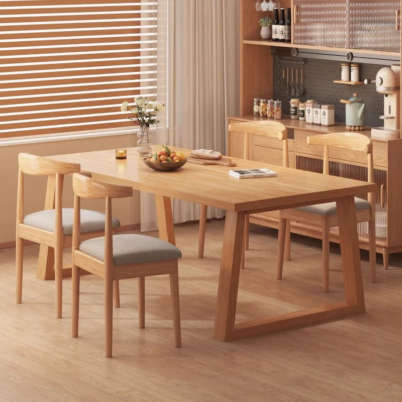 Wood Mobile Dining Table Restaurant Kitchen Study Modern Luxury Writing Dining Table Designer Muebles Living Room Furniture