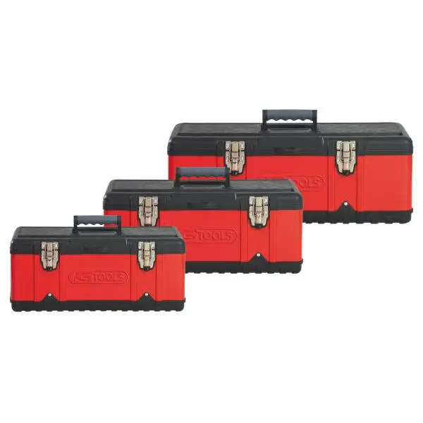 Tools - 850.0360 Plastic Thin Steel Plate Tool Box Set (3 Pieces) - EAN 4042146543542 Tool Box Metal Tool Box and Container