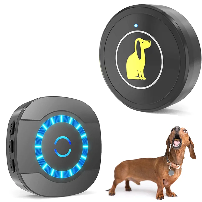 HFES Timbre para puerta para perros, orinal de entrenamiento resistente al agua, timbre de puerta inalámbrico táctil súper ligero para perros, 55 melodías, 5 niveles de volumen, enchufe estadounidense