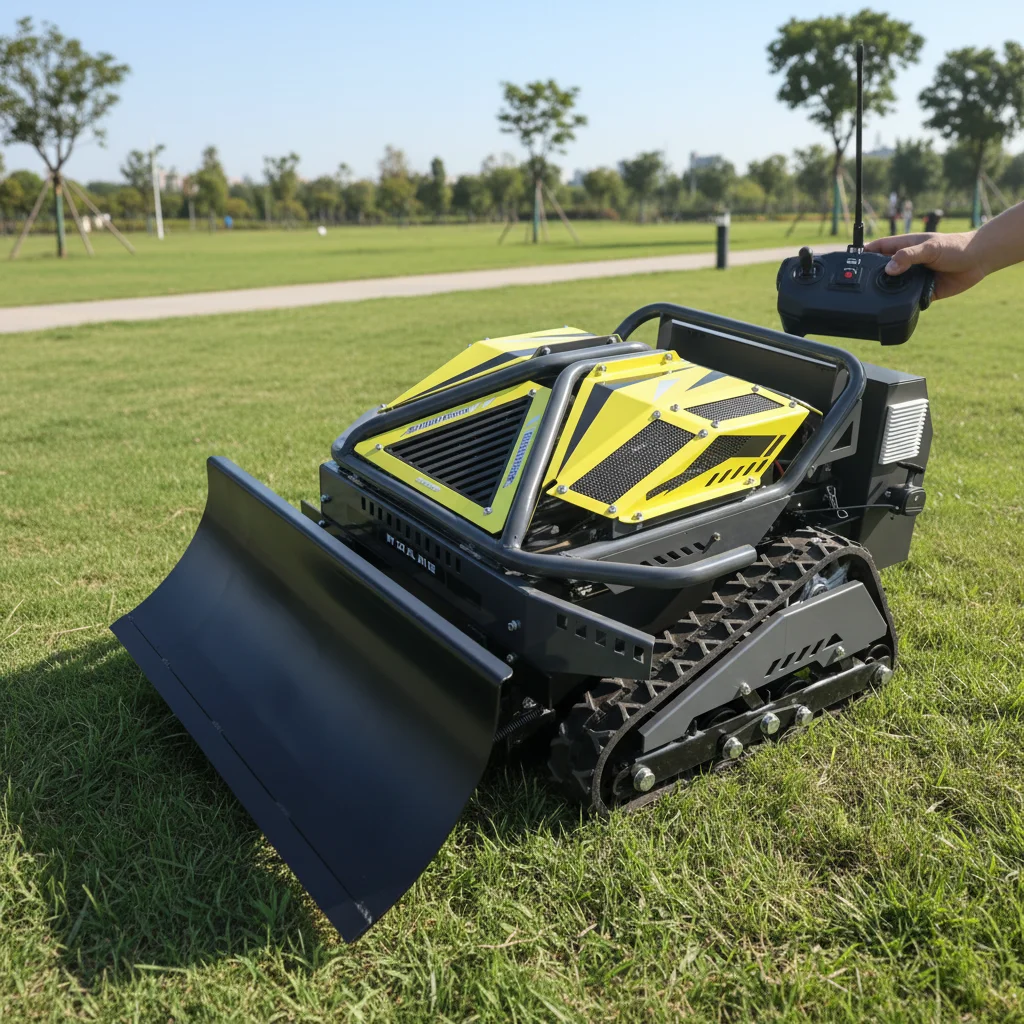 

Heavy Duty Remote Control Lawn Mower Multifunctional Crawler Grass Cutter Machine