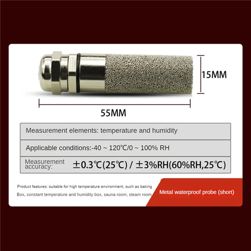 

【ВОДНЫЕ ИНСТРУМЕНТЫ!】3X DC5-28V RS485 Датчик температуры и влажности Modbus XY-MD03 Коллектор температуры и влажности - Металлическая головка