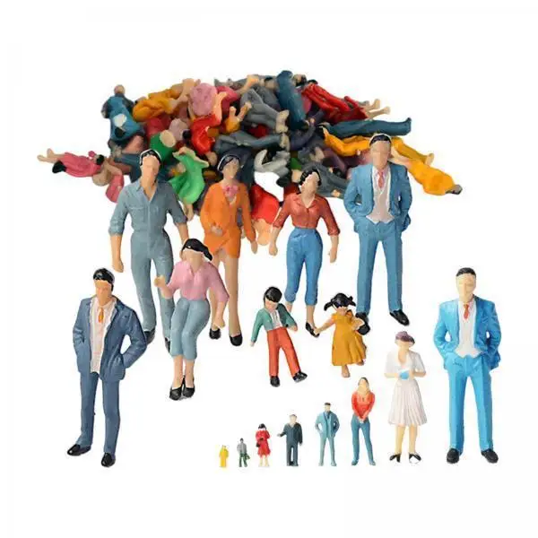 

PVC People Figure Diorama Railway Building Scenery 6 Inch Figure Props for Home Street Layout
