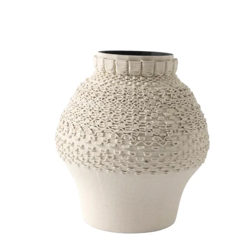 

Print ceramic vase model room desktop high-end dry flower arrangement soft ornament