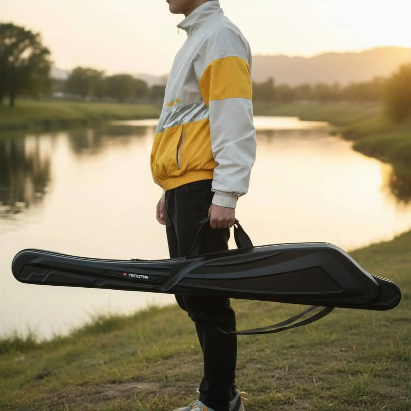 Étui rigide étanche pour canne à pêche, sac de rangement portable pour équipement de pêche en extérieur