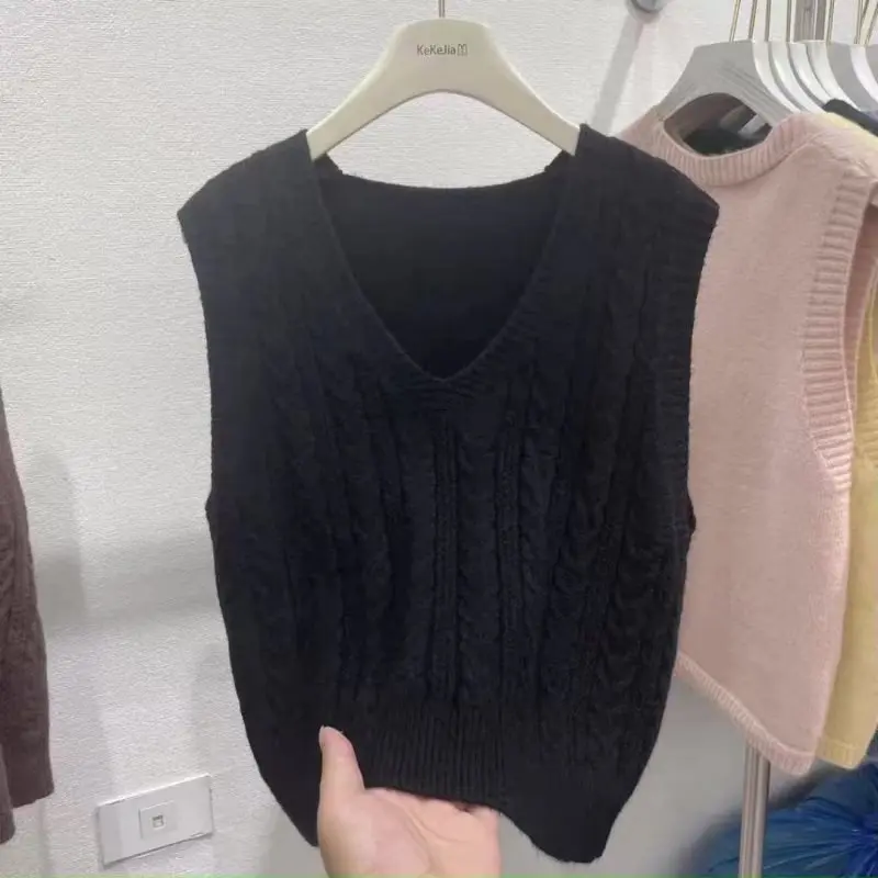 البلوز محبوك سترة 2025 فضفاضة الخريف سترة جديدة سترة قصيرة سترة الكلية #6