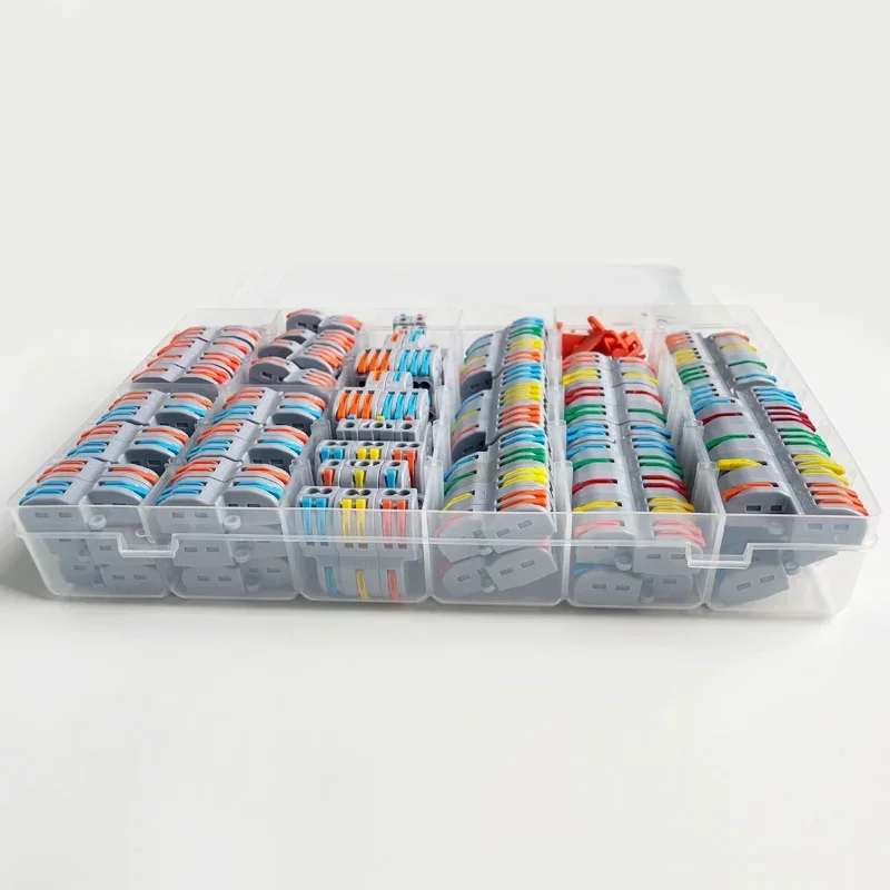 81PCS SPL Compact Boxed Mini Fast Boxed Wire Connector Conductor Spring Wiring Connector Conductor Push-in Terminal Block ﻿