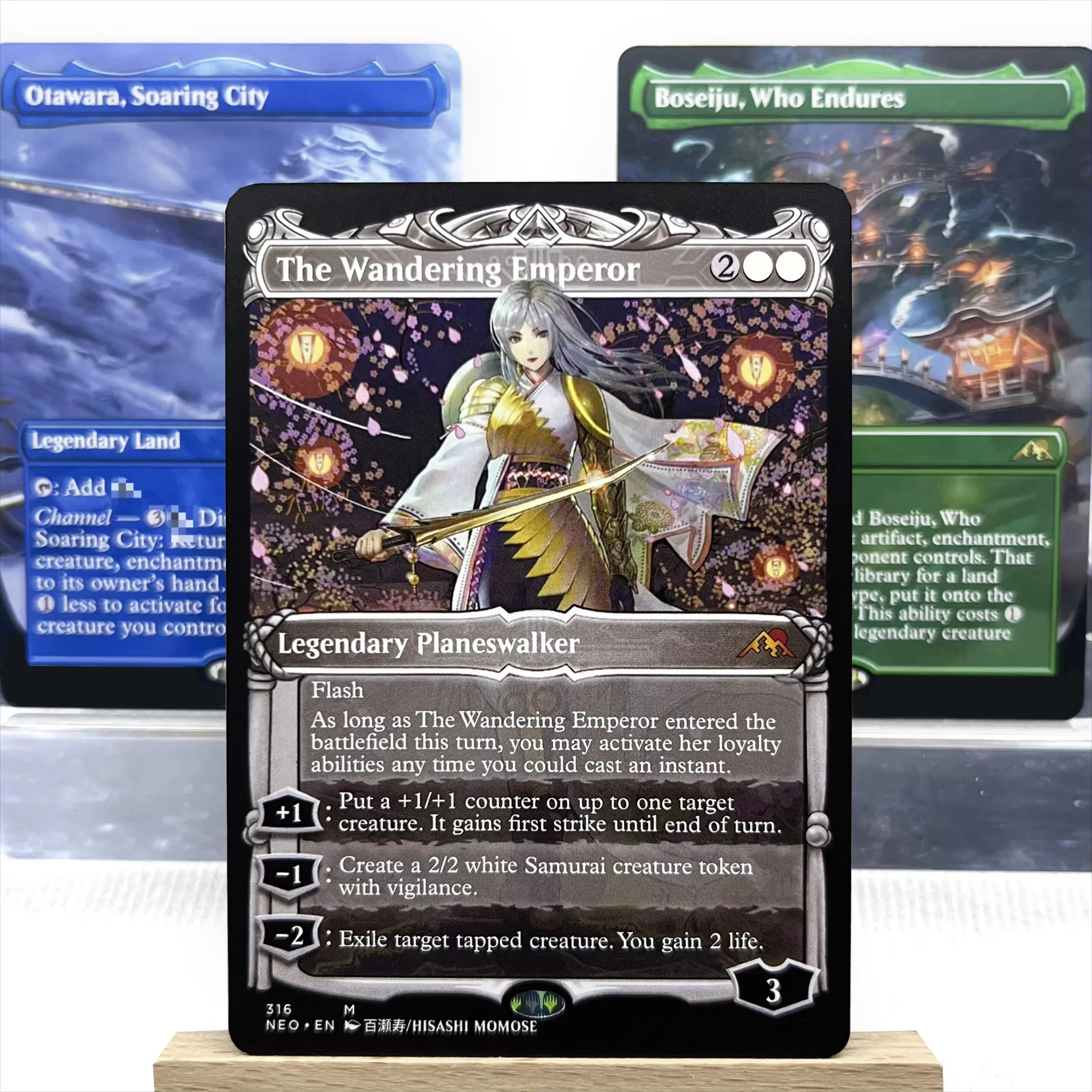 NEO DMR HOLO5-I02 Cartões Tcg proxy mágico o Boseiju, que termina o imperador errante Otawara, Soaring City Vam reunir