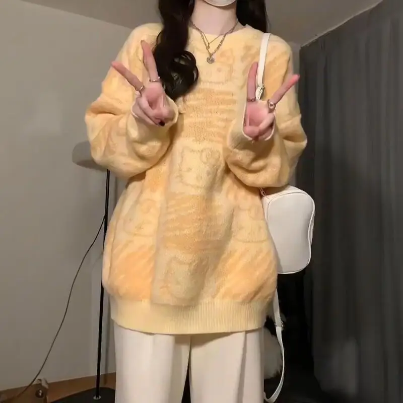 Sanrio bonito kawaii olá kitty fresco doce camisola versão coreana viajando engrossar inverno manter quente dos desenhos animados elegante novo