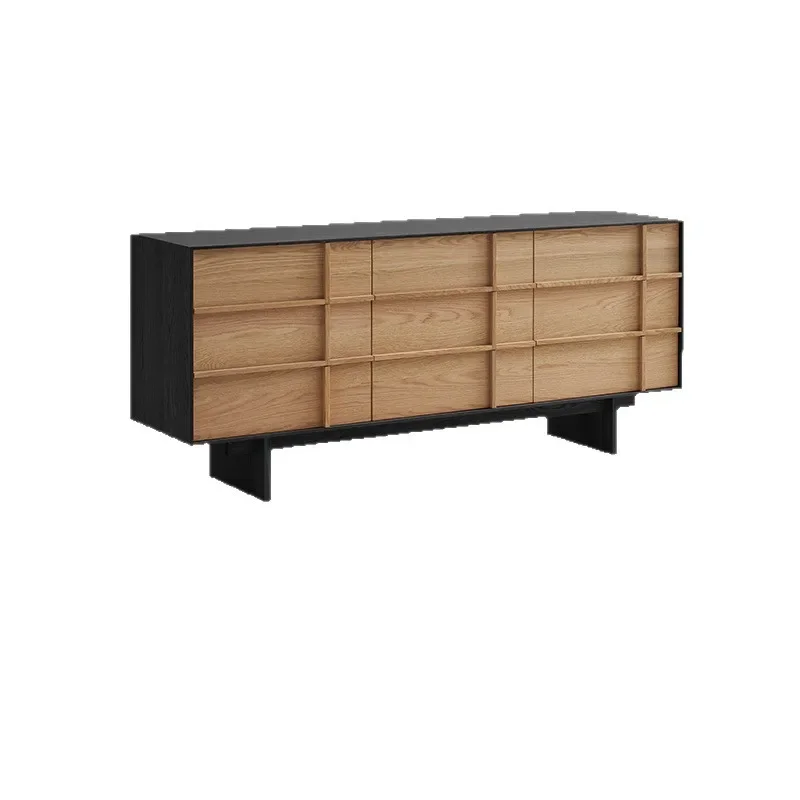 

Solid wood nine chest cabinet Log wind Simple locker Bedroom Storage cabinet Living room