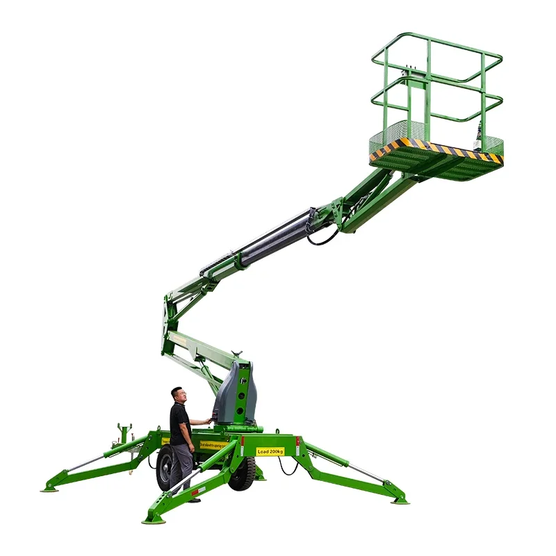 Diesel Self-propelled High-altitude Working Car Trailer Type Lifting Platform Trailer Arm Lift Manufacturers Direct Sales