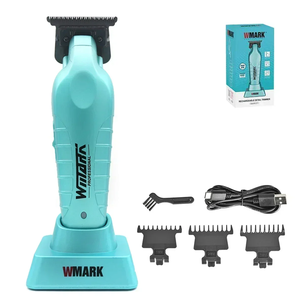 2024 NIEUWE WMARK NG-317 Professionele haardetailtrimmer voor mannen, elektrische tondeuse met DLC-poedermetallurgie T-stijl mes