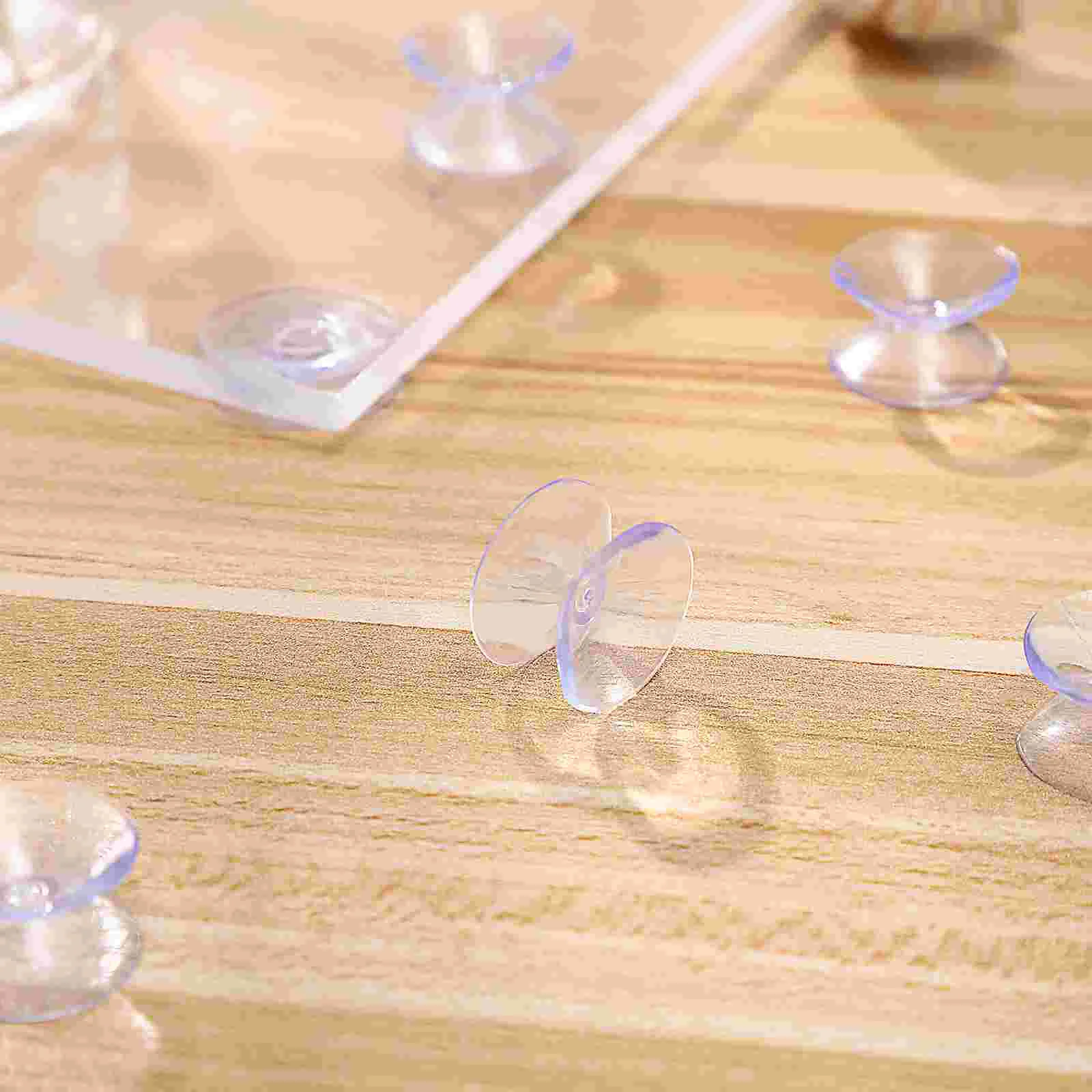 Table Tops Spacers Transparent Suckers Window Stickers Clear for Glass Double Nonslip Pads