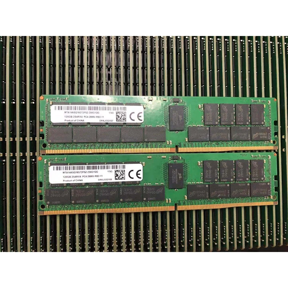 1 Pcs For MT RAM MTA144ASQ16G72PSZ-2S6G1 128GB 128G 2S4RX4 DDR4 2666 PC4-2666V ECC REG Server Memory