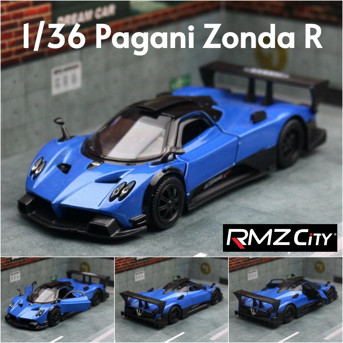 ミニカー Pagani Zonda R 1/36 Pagani Zonda R Evolution Toy Car Model RMZ CiTY Diecast