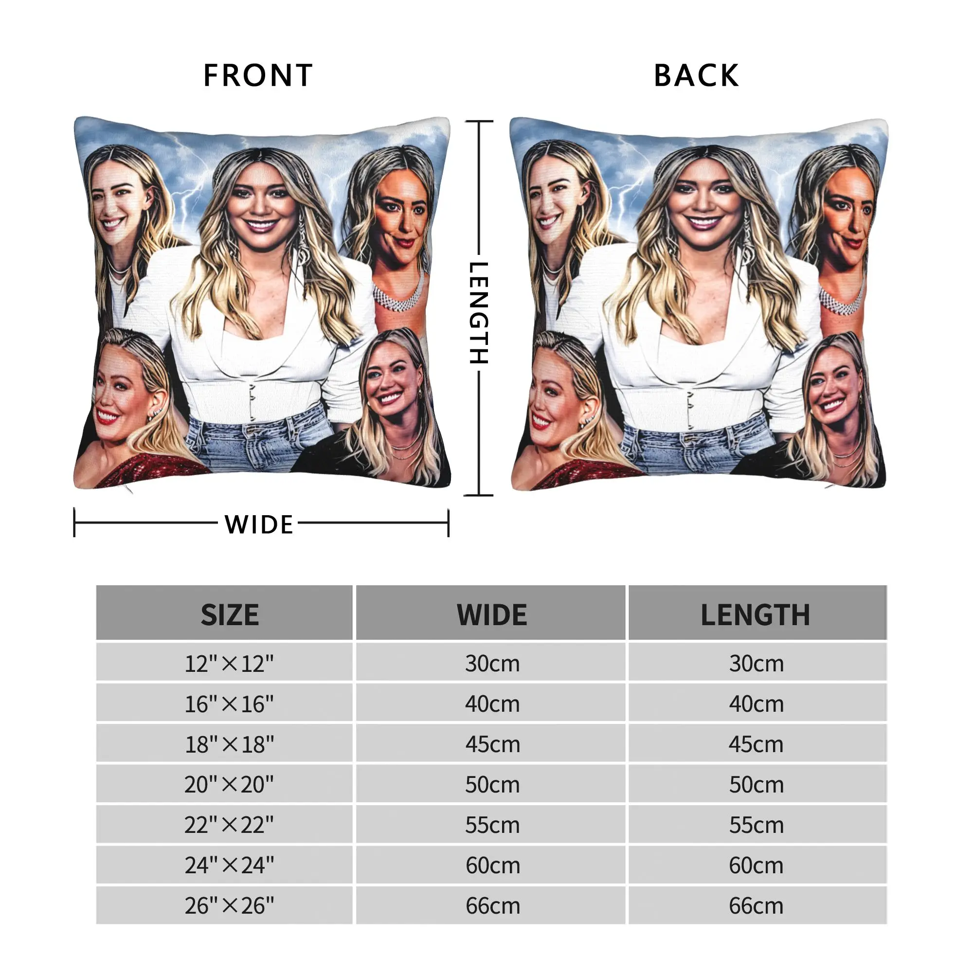 Hilary Duff Lucky Me Tour Pillow Case  Soft Pillow Cover Kawaii Pillowcases For Sofa Car Home Decor