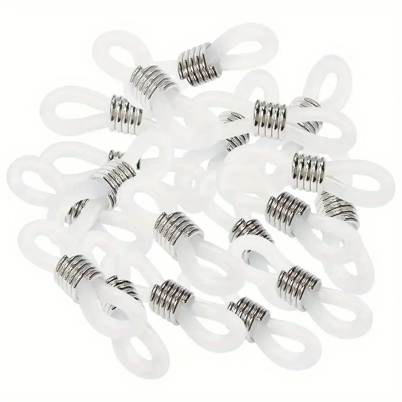 60pcs Glasses Chain Glasses Buckle Adjustable Silicone Glasses End Connector Rubber Anti Slip End Fixer For Glasses Chain