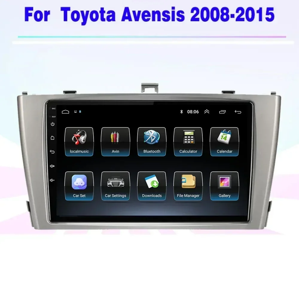 2 Din Android 13 Car Stereo Radio DVD GPS Multimedia Video Player 5G WiFi Camera DSP Carplay For Toyota Avensis 2008-2014 2015