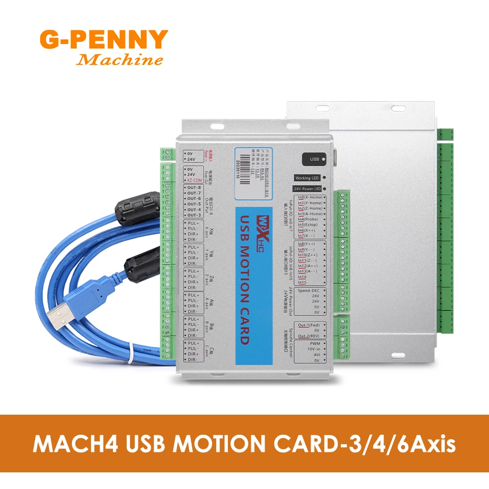 XHC MKX-M4 3/4/6 Axis MACH4 CNC Motion Control Board Frequency 2000KHZ Controller For Engraving Cutting Machine