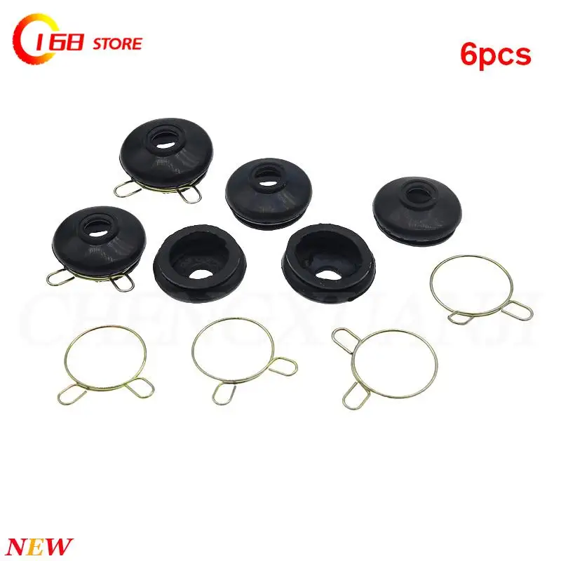 Suspensión de dirección M12 rótula Universal cubiertas antipolvo de goma botas de extremo de varilla de pista para ATV Go Kart Buggy Golf Car Quad Bike