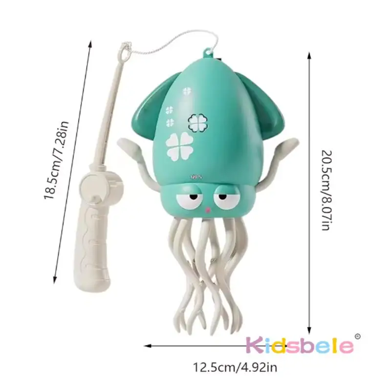 Juguete mágico loco de pulpo bailando de 8 patas, calamar para evitar obstáculos automático, calamar para gatear con luces y música, regalo para fiesta de niños y tiempo de barriga