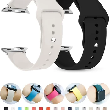 애플 워치 밴드용 실리콘 스트랩, 한국 팔찌, iWatch 시리즈 se 9 8 7 6 3 울트라 2, 44mm, 40mm, 45mm, 41mm, 49mm, 38mm, 42mm, 44mm 