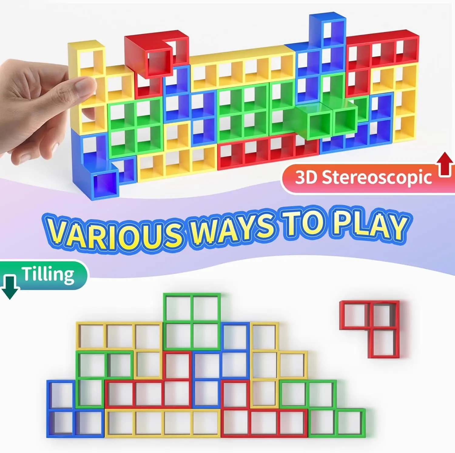 48 Pcs Game Gifts, Balance Stacking Blocks Game，Perfect for Family, Parties, Travel,Boys Girls Gifts，Novelty Toy Gift for Kids o