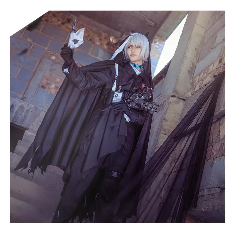 Game Arknights PHANTOM Cosplay Costume Anime Halloween Phantom Wig Uniform Set Suit