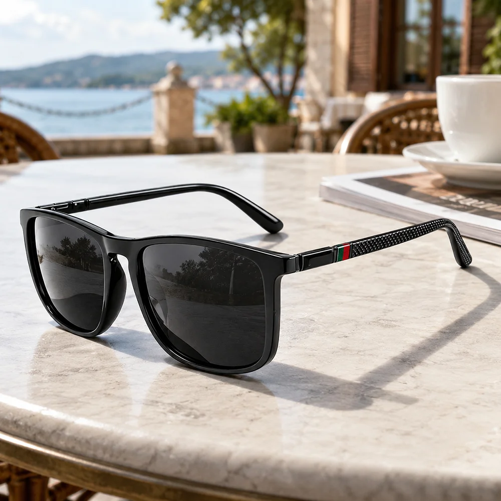 GFUIARA Herren Polarisierte Sonnenbrille UV400 Quadratisch Retro Fahr- und Angelbrille Outdoor-Sportbrille Leichte Modische Brillen für Männer – Detail 7