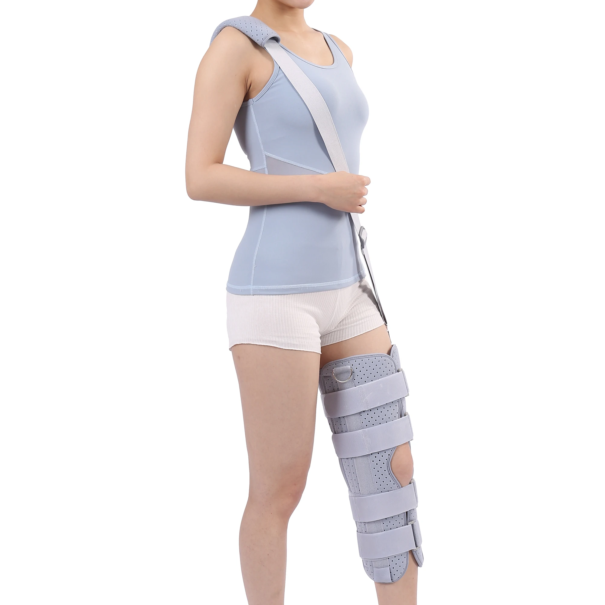 New Style Comfortable Leg Compression Stabilizer Support Wrap Knee Immobilizer Brace for Men and Women