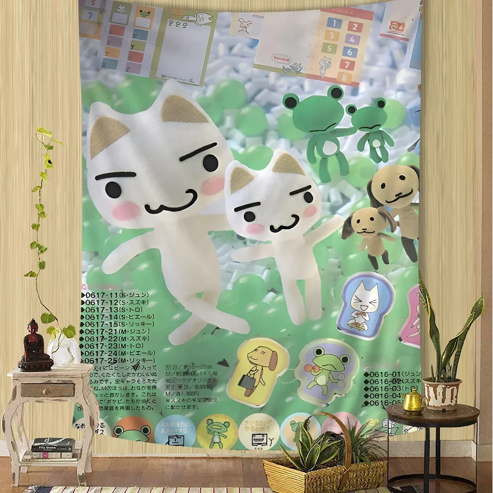 

Inoue toro CUTE Cat Cartoon Tapestry Home Decoration hippie bohemian decoration divination Home Decor