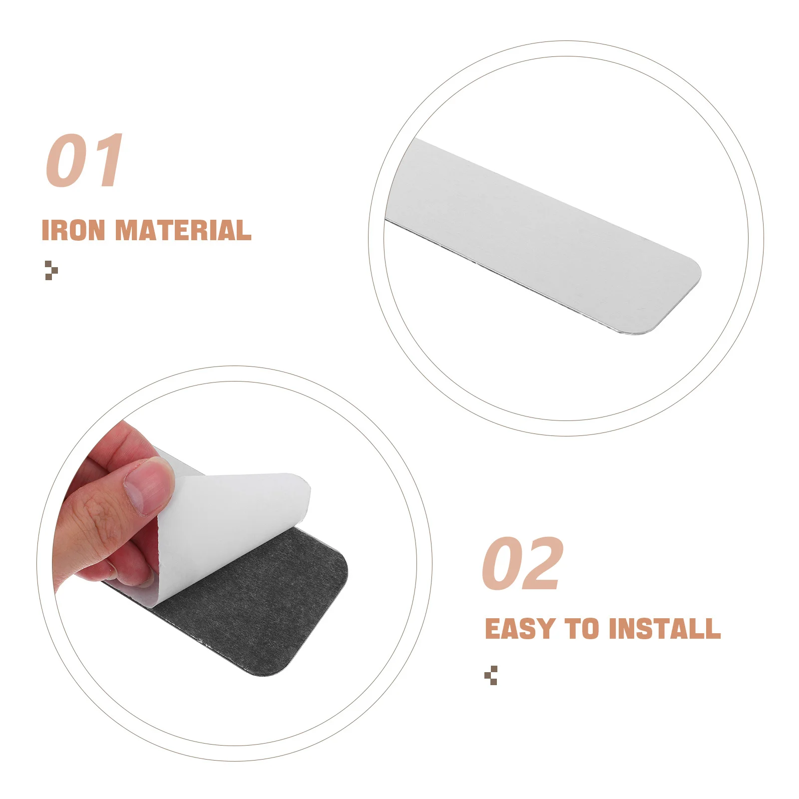 3 قطعة لوحة مذكرة جدارية للصور شرائط حديدية لاصقة دعم عرض معدني بار لمكتب المنزل والمدرسة شريط منظم الحائط #6