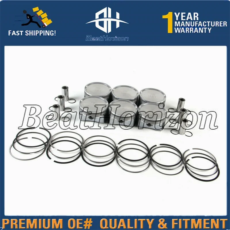 

V6 3.0L 82.5MM Piston & Piston Ring Kit φ 20mm Fit For A-UDI A4 A6 06C107065M 06C198151B