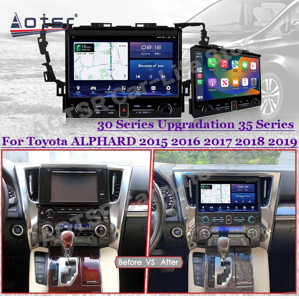 

Автомобильный мультимедийный плеер Android 12 для Toyota ALPHARD 2015, 2016, 2017, 2018, 2019, GPS-навигация, автомобильный радиоприемник, интеллектуальная система