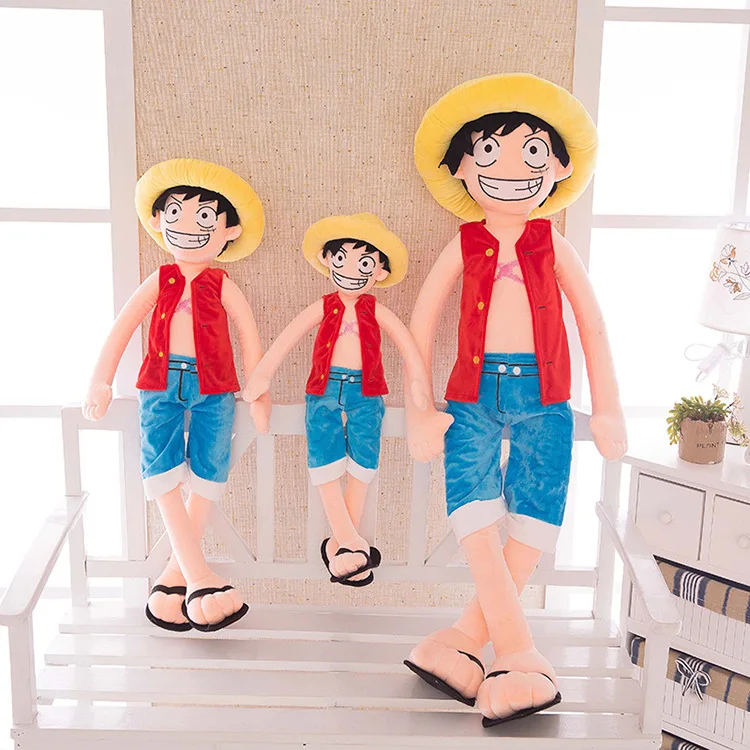 

Big Size 85cm ONE PIECE Luffy Plush Cartoon Doll Children Kids Gift Soft Cotton Luffy Model Toy Pillow Kids/baby Toys