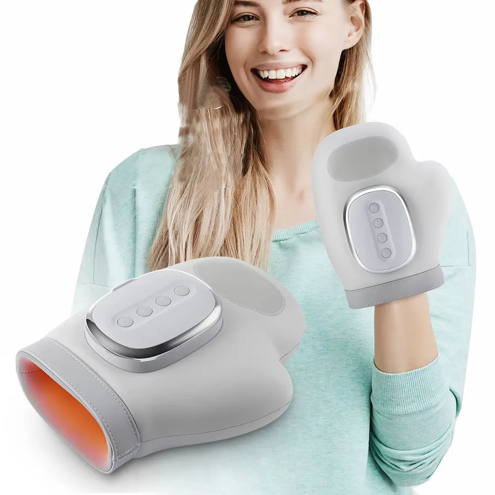 

Компрессионный массажер для рук с подушкой безопасности, вибрация и теплое отопление, перчатки для рук, массажер, онемение пальцев, артрита, расслабление мышц