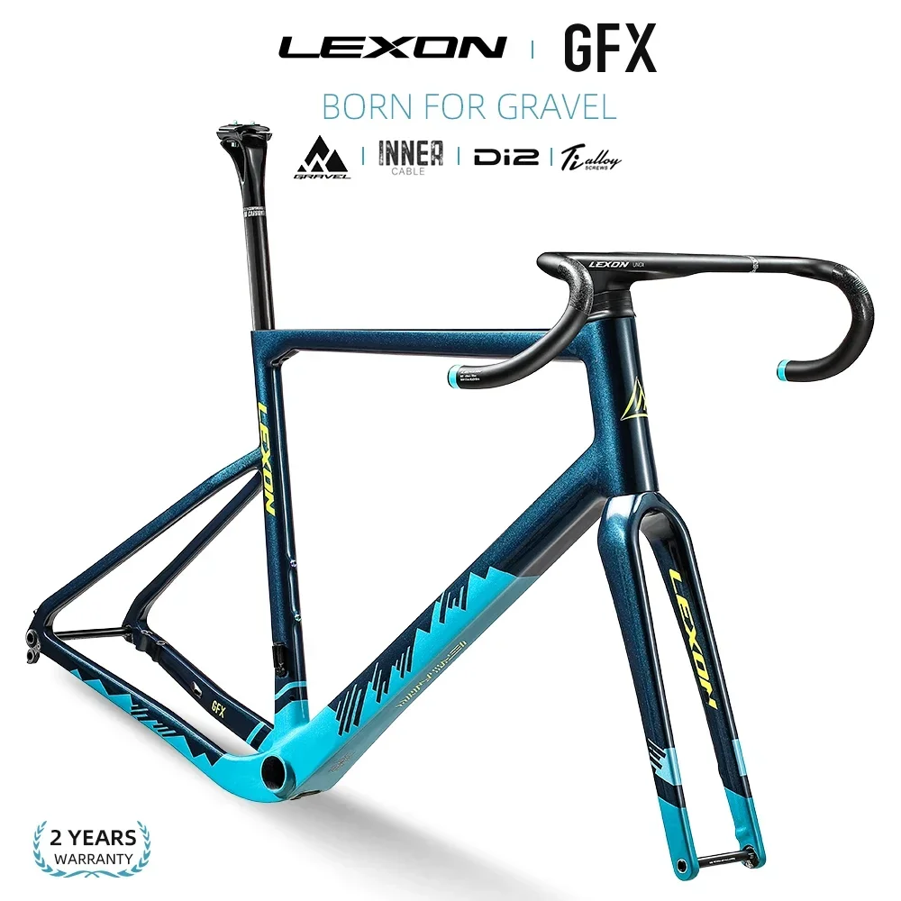 2022 LEXON GFX Carbon Gravel Frame Disc Bike Road Bike Frame Thru Axle 142mm Bicycle Frameset Road xdb dpd Cycling Accessories