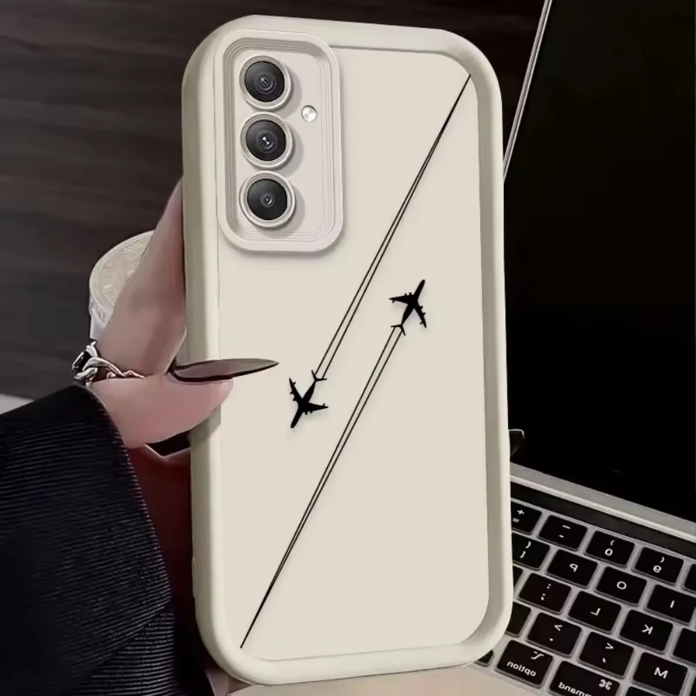 Shockproof Soft TPU Phone Case For Samsung Galaxy S26 S25 S24 S23 S22 S21 Note 20 Ultra Plus Edge FE 5G Airplane Route Cover