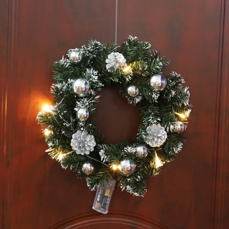 Christmas Led Lighting Wreath Halloween Festival Door Electric Decoration Holiday Home Decoration Thanksgiving Gifts For Friend