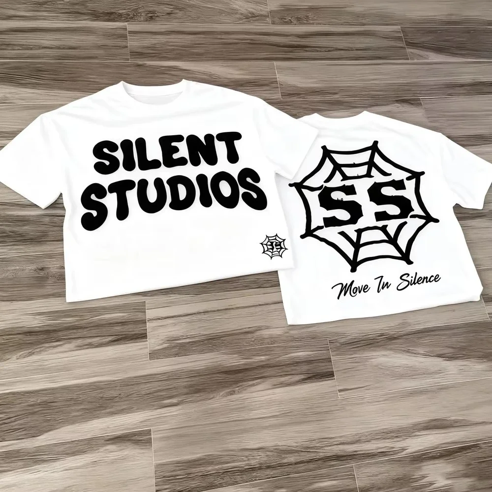 Classic Y2K Gothic Style T-shirt Print Oversized T Shirt High Street Shirts Gothic Round Neck Cotton Tops Mens Women T Shirt
