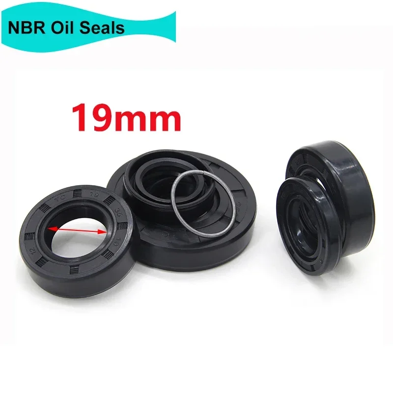 

2/5pcs Black NBR Oil Seals ID 19mm TC-19*25/26/28/30/32/35/40/42/45/47*5/6/7/8/10mm Nitrile Rubber Shaft Double Lip Oil Gaskets