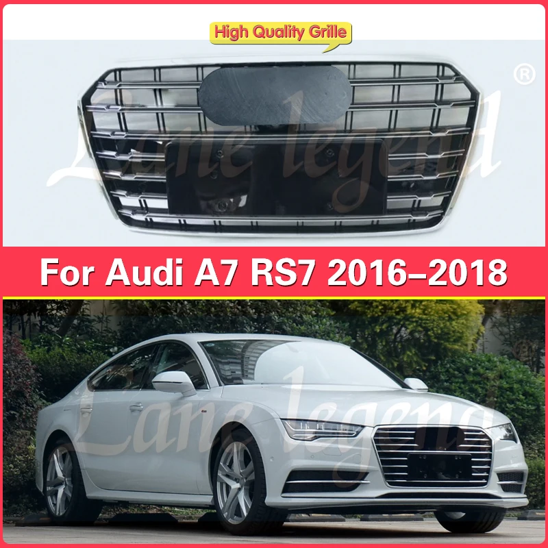 

Glossy Radiator Grilles For Audi A7 2016 2017 2018 Modified S7 Bumpers Body Kit Car Accessories Upgrade High-end Upgrade