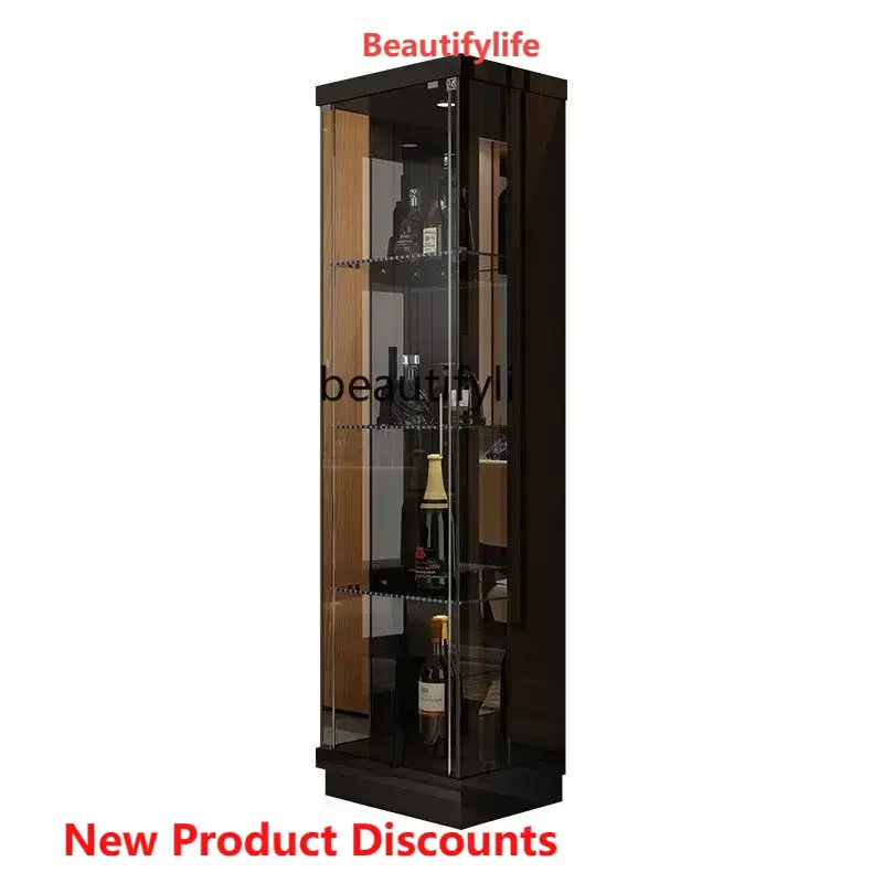 

01A LLiving Room Tempered Glass Small Wine Cabinet Display Cabinet Wall Triangle Cabinet Corner Decoration Locker