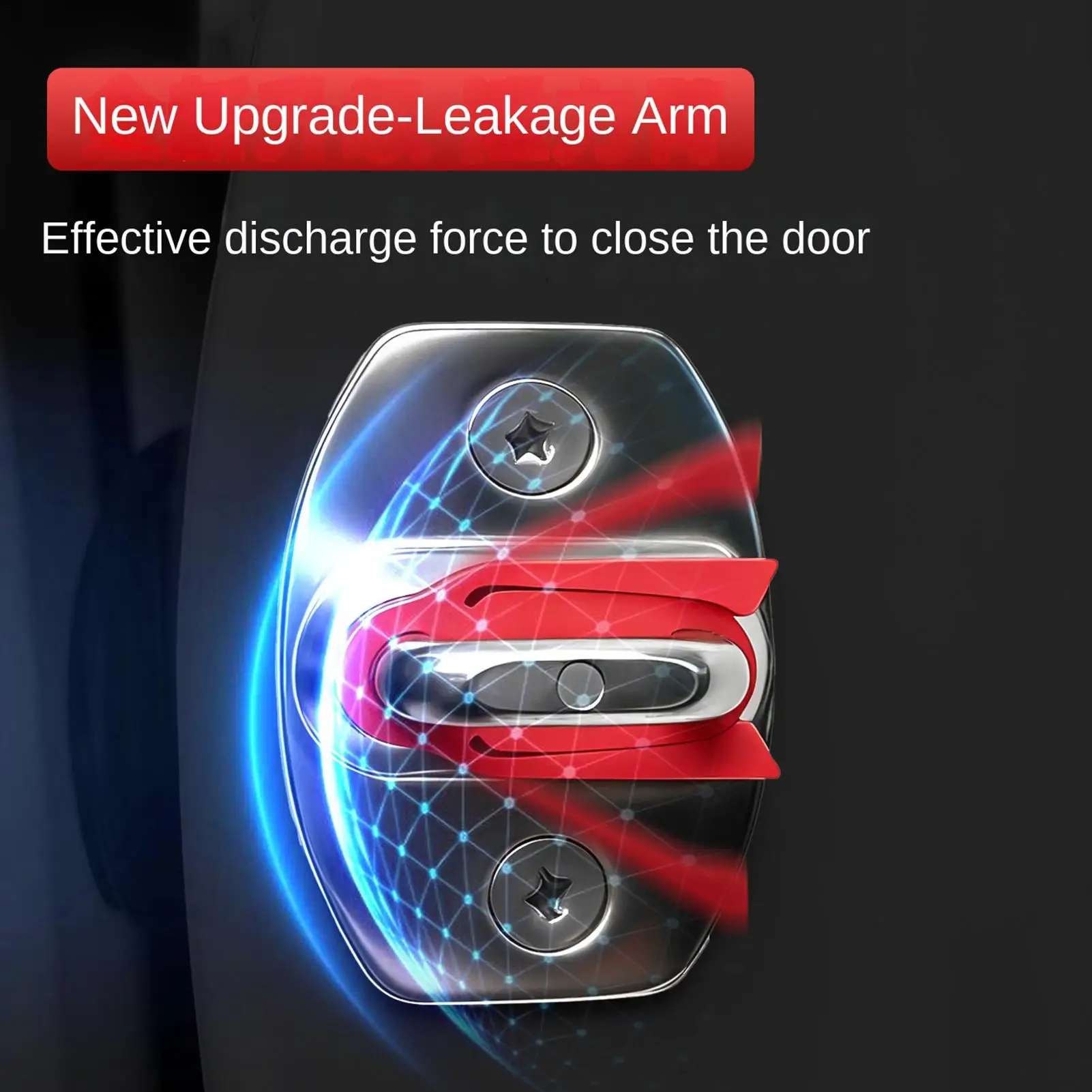 

Car Door Lock Cover 4 Pieces Adhesive Protective Shock Absorber Car Door Strike Protector Kit for Auto Noise Reduction Repair