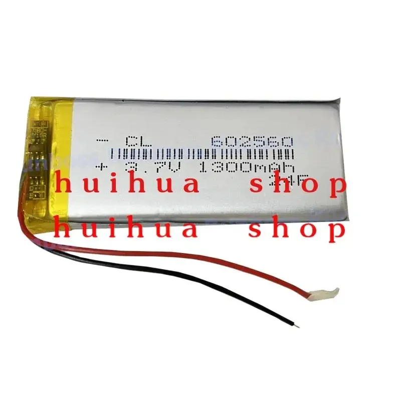 10PCS 602560 3.7V 1300mAh Lithium Polymer LiPo Rechargeable Battery Cell For Mp3 DVD Mobile Phone Bluetooth Led Light Massager