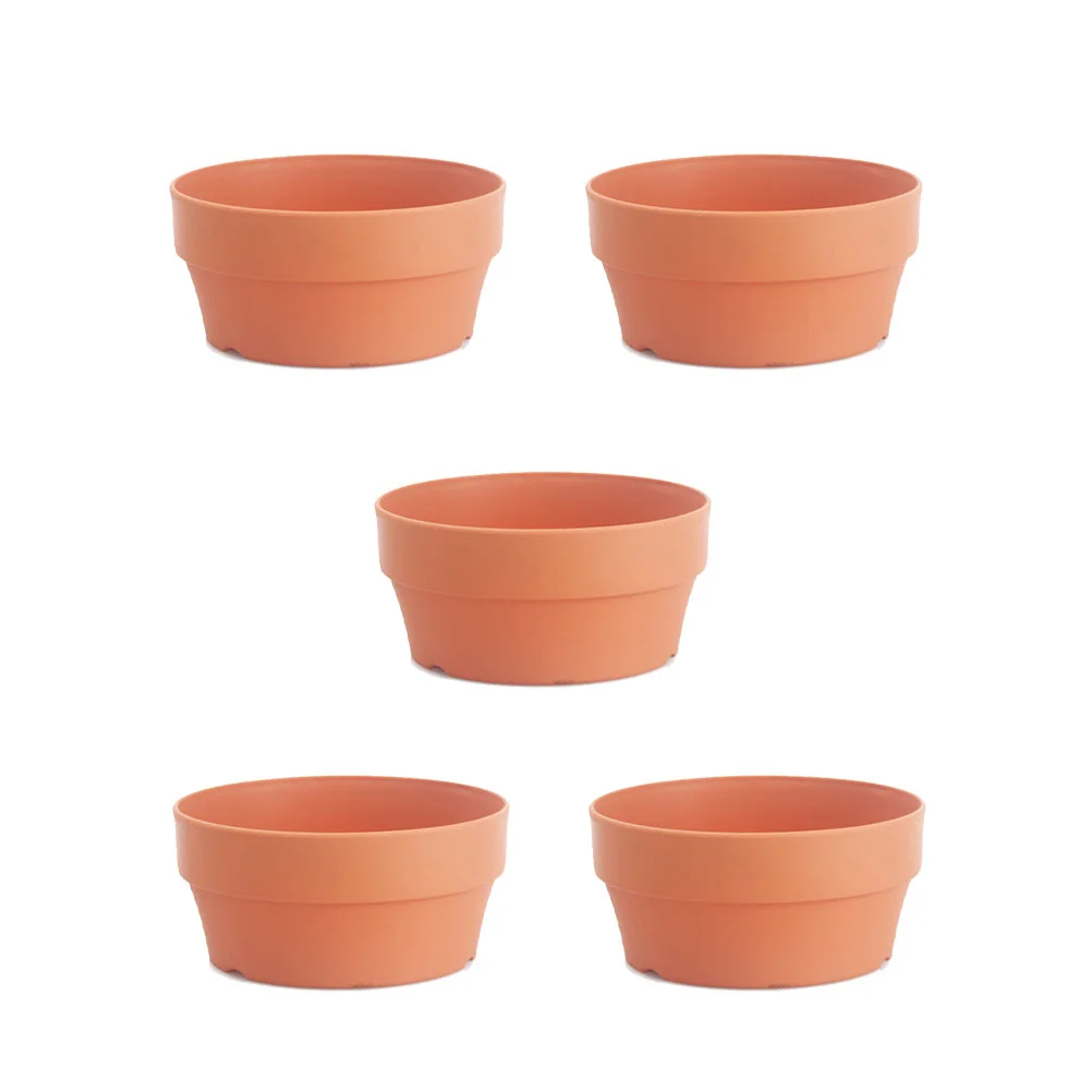 6 Pcs Premium Material Round Flowerpot Drainage Hole for Succulents Ideal Balcony Windowsill Desk Garden Container Plastic