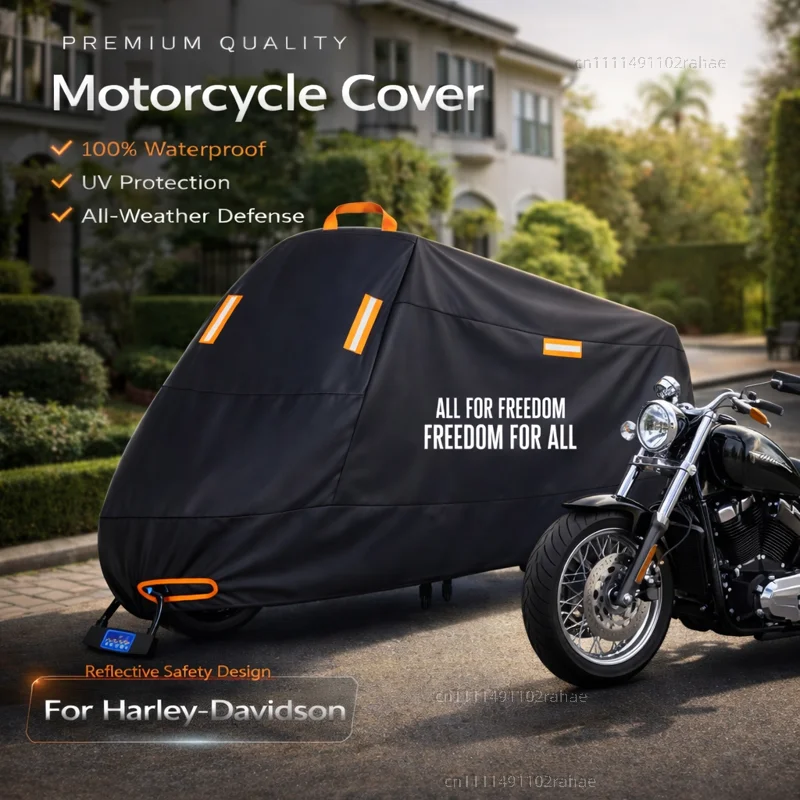 

Чехол для мотоцикла Harley-Davidson, водонепроницаемый, утолщенный, из полиэстера, с защитой от УФ-излучения, для улицы, от дождя, пыли и солнца, чехол для скутера